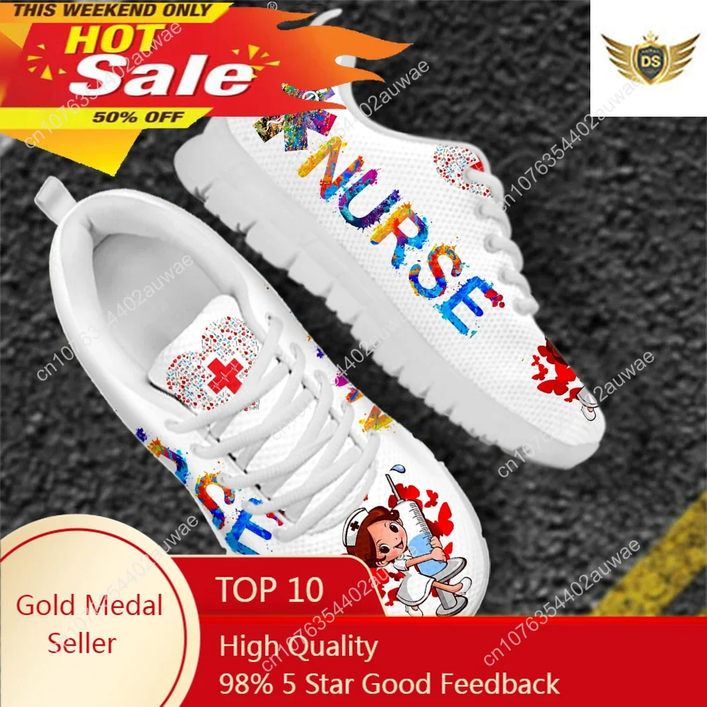 Women'S Shoes Nursing - Urocze sneakersy damskie z motywem pielęgniarki