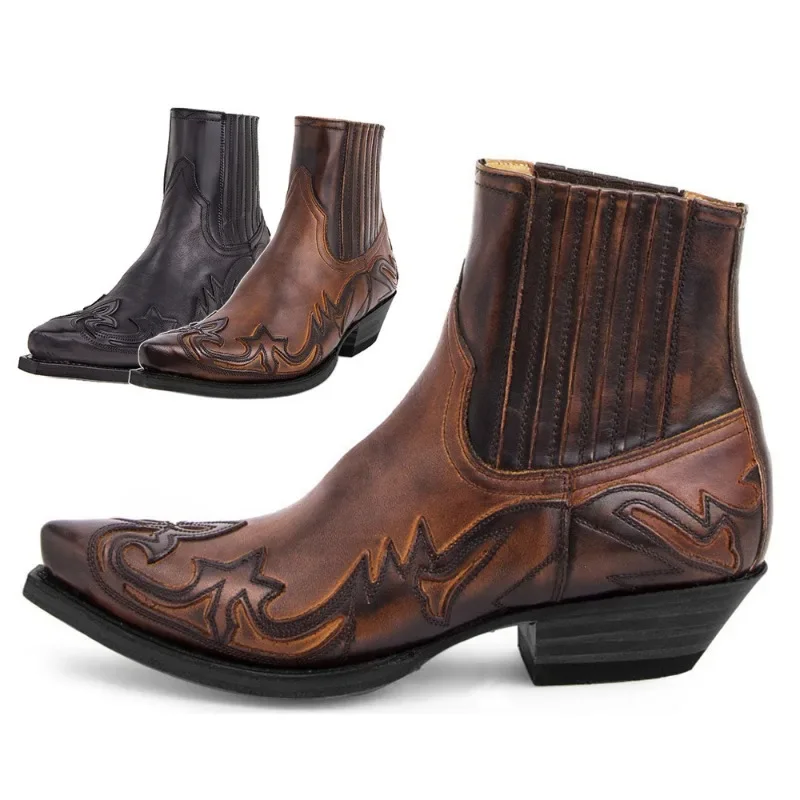 Women'S Shoes Chelsea - Nowe męskie botki na koturnie, ręcznie