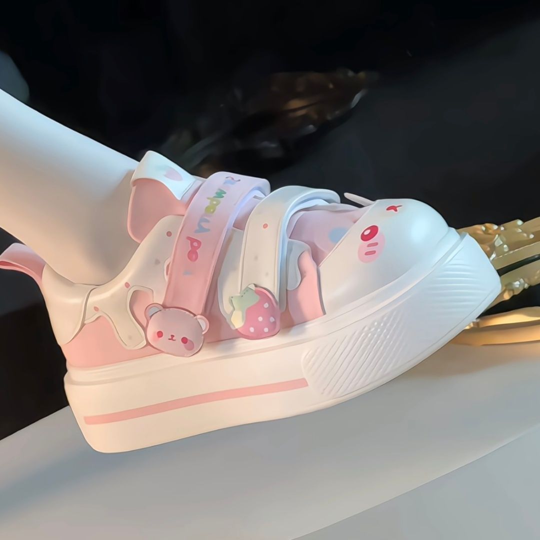 Women'S Shoes Big Feet - Jesienne, urocze buty płócienne Lolita z
