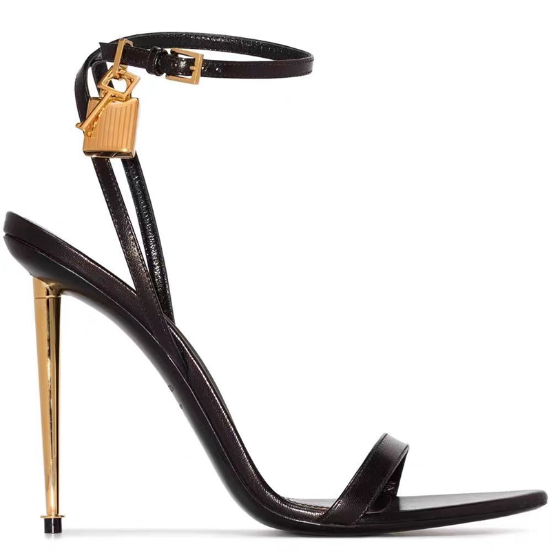 Platform Mule Heel - Sandały damskie z paskiem i klamrą,