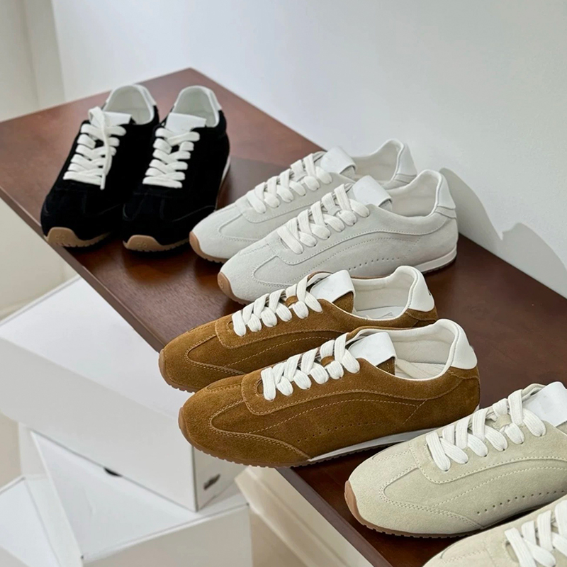Women Shoes Store - Unisexowe damskie buty codzienne Skórzane sneakersy