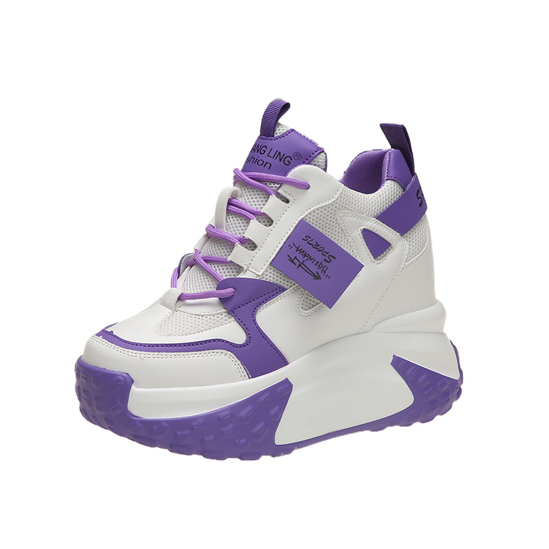 Women Shoes Store - Damskie sneakersy na wysokiej platformie 9,5