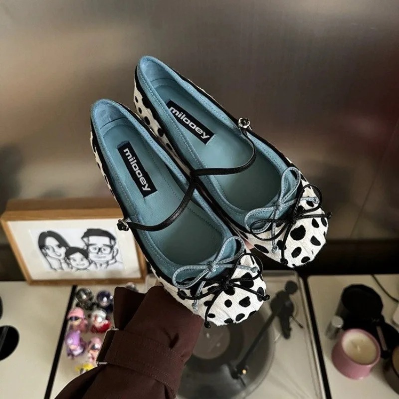 Women'S Shoes Round Toe - Baletki z płaską podeszwą i zaokrąglonym