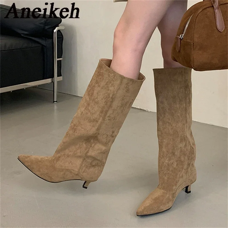 Women'S Shoes Chelsea - Aneikeh Jesień Zima Szpiczaste Kozaki do