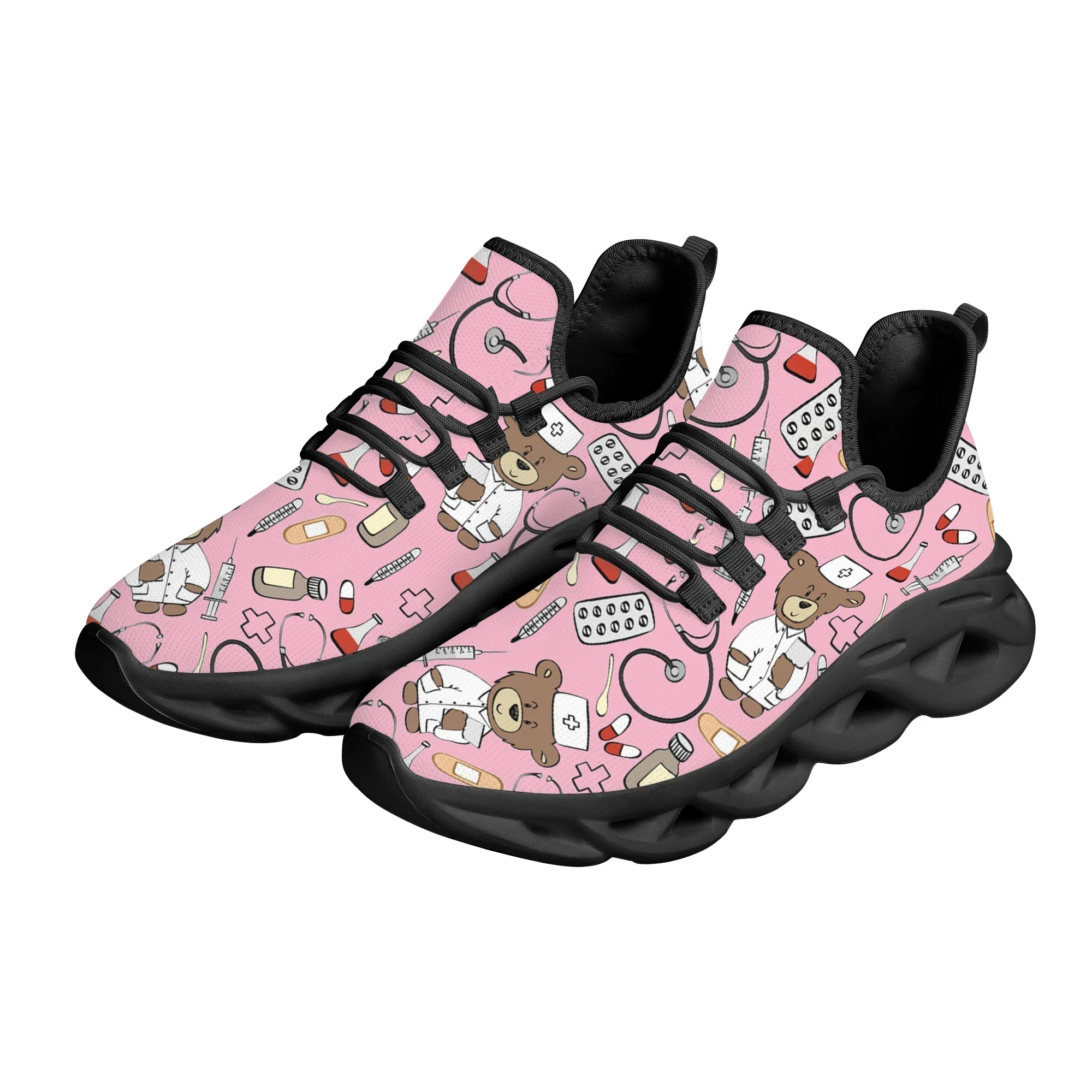 Women'S Shoes Nursing - Różowe buty damskie w stylu kreskówkowym