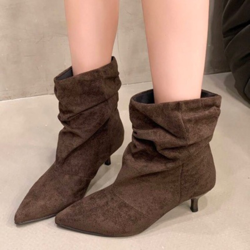Women'S Shoes Chelsea - Brązowe Retro Eleganckie Botki Damskie Projektanckie