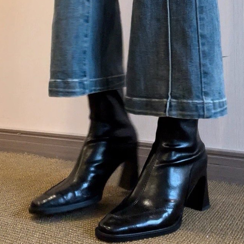 Women'S Shoes Chelsea - Botki na wysokim obcasie damskie, modne,