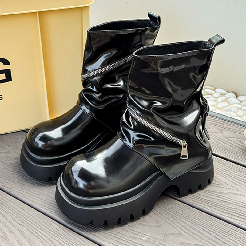 Platformy Skórzane Buty Zimowe – Women'S Shoes Chelsea recenzja i cena