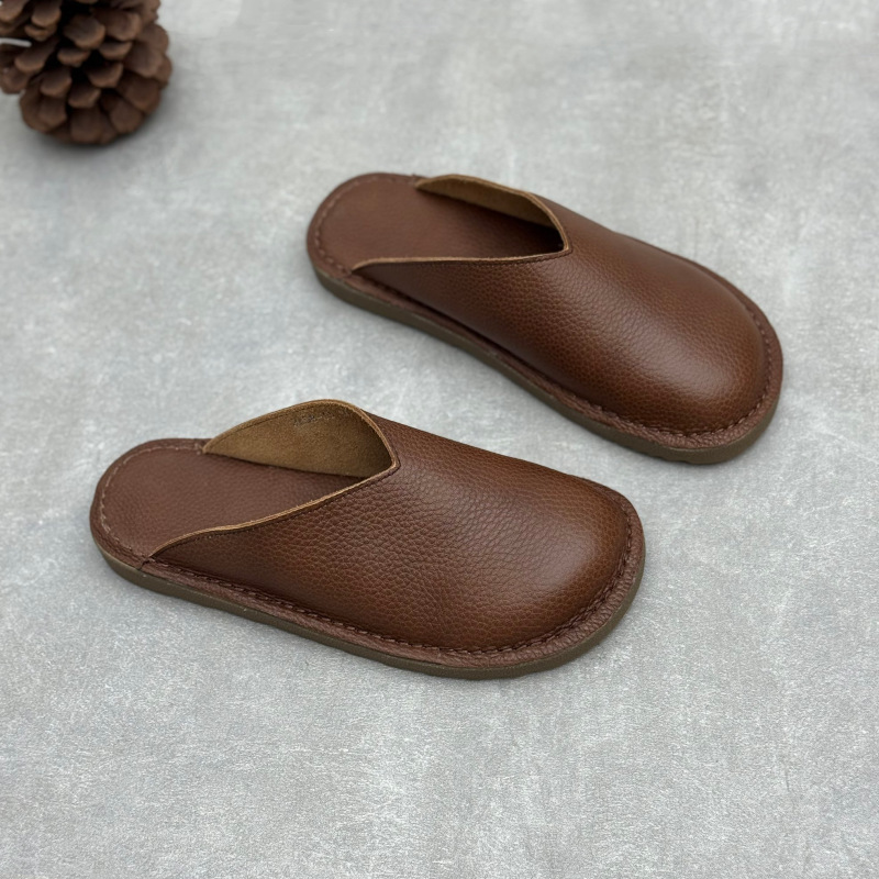 Ręcznie Robione Skórzane Klapk – Slip On Mule Flat recenzja i cena