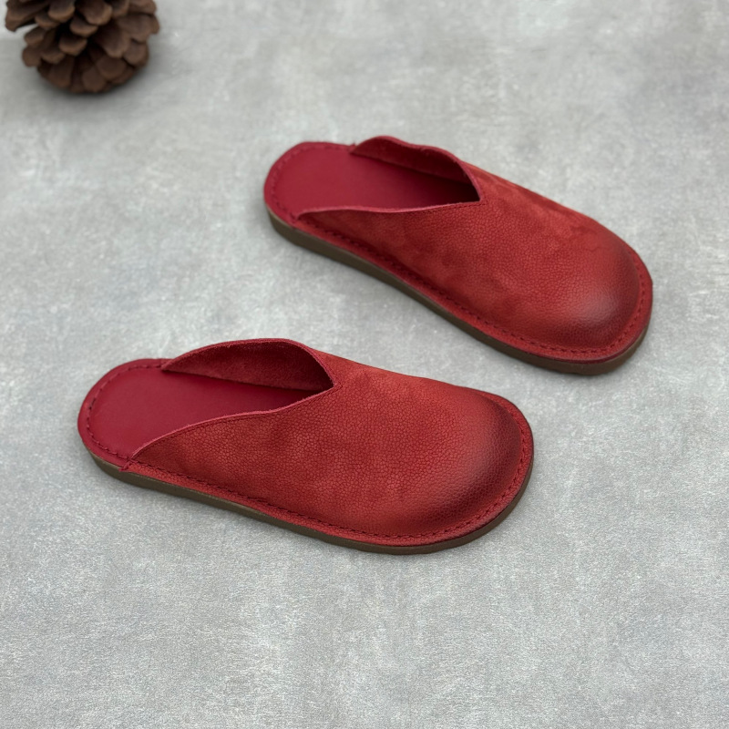 Ręcznie Robione Skórzane Klapk – Slip On Mule Flat recenzja i cena