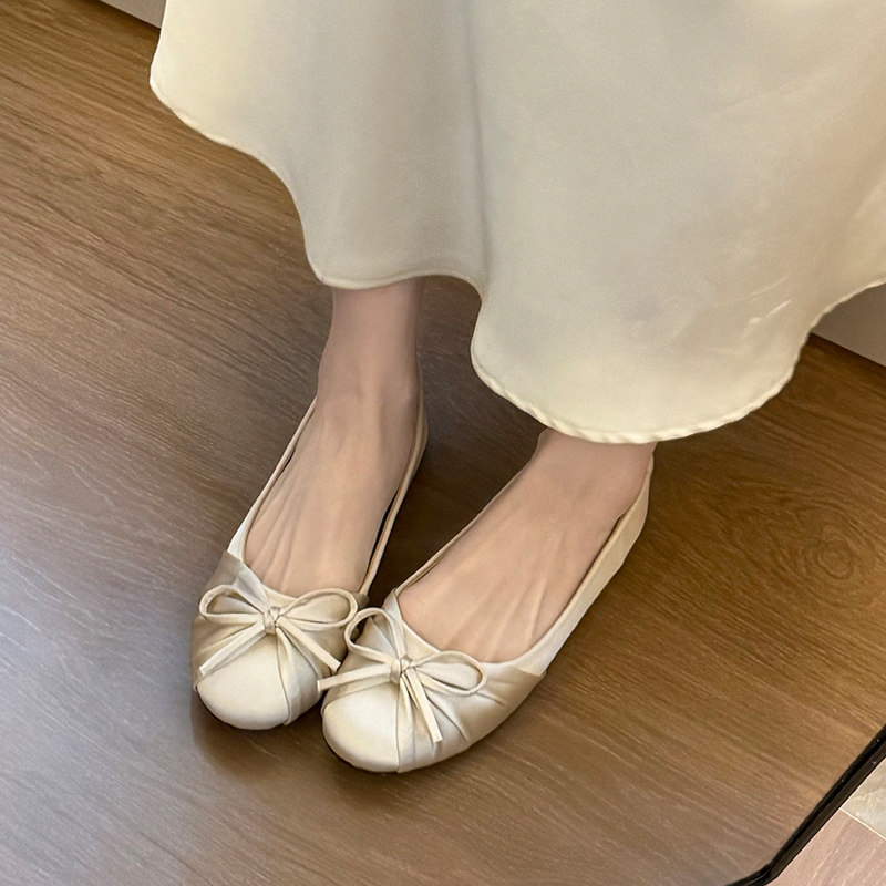 2026 Nowe satynowe baleriny z  – Women'S Shoes Round Toe recenzja i cena