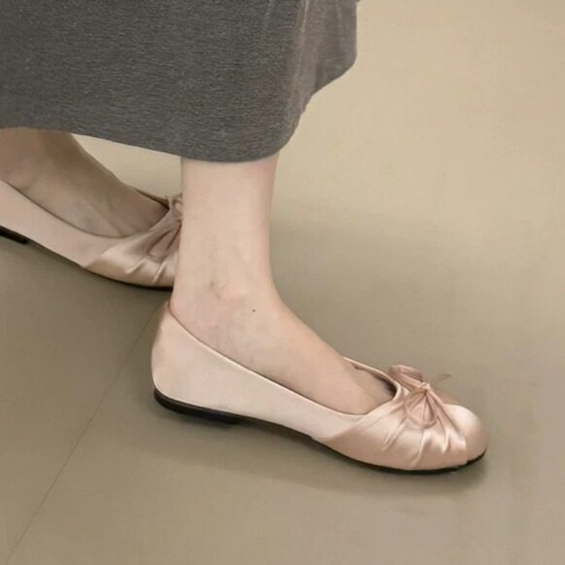 2026 Nowe satynowe baleriny z  – Women'S Shoes Round Toe recenzja i cena