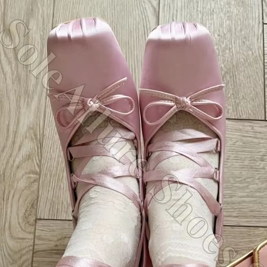 Damskie baleriny Y2K z satynow – Ribbon Tie Heel recenzja i cena