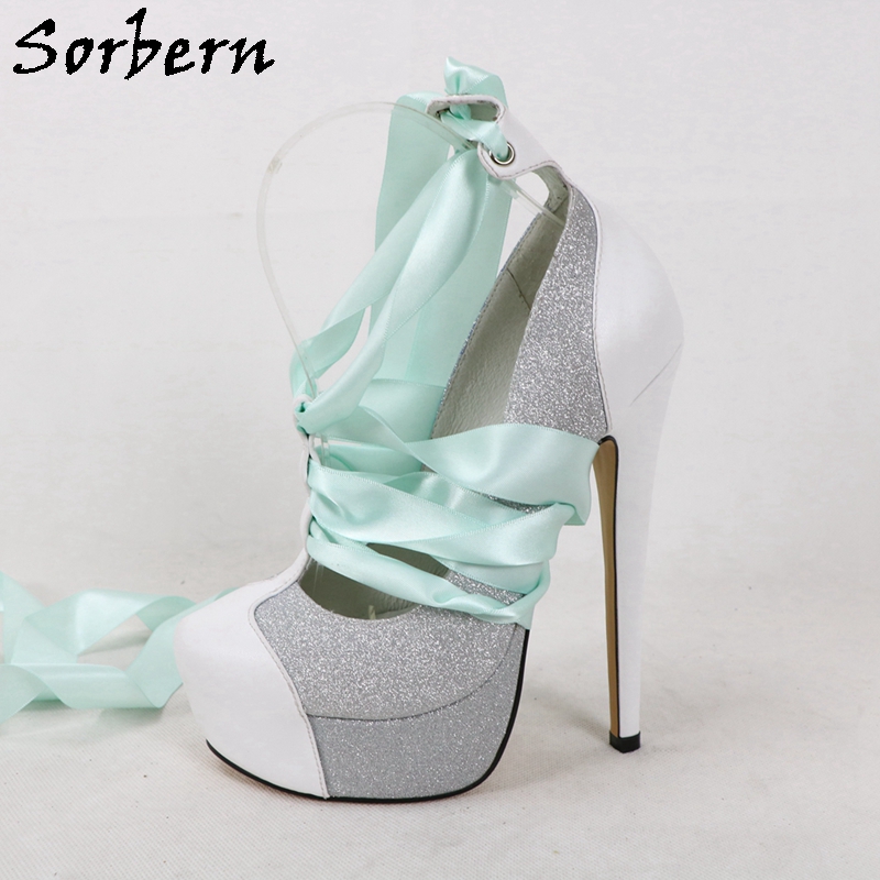 Sorbern Białe prawdziwe skórza – Ribbon Tie Heel recenzja i cena