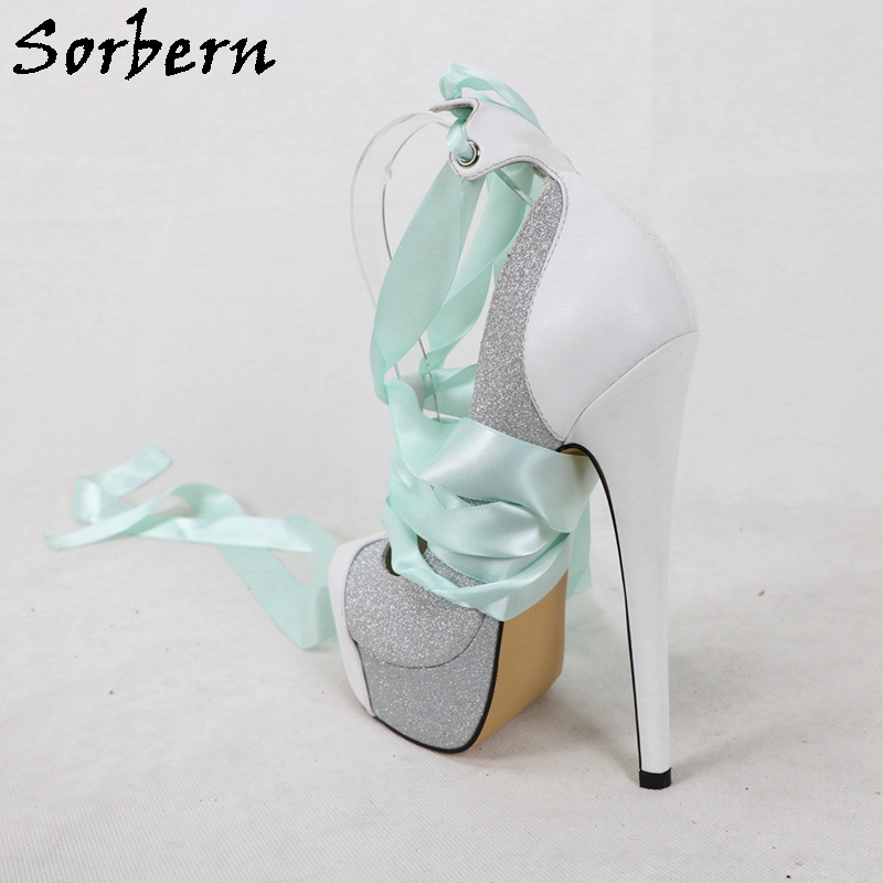 Sorbern Białe prawdziwe skórza – Ribbon Tie Heel recenzja i cena