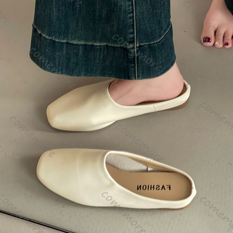 Damskie klapki Comemore Retro  – Slip On Mule Flat recenzja i cena