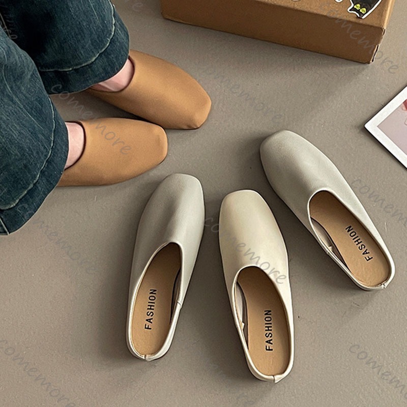 Damskie klapki Comemore Retro  – Slip On Mule Flat recenzja i cena