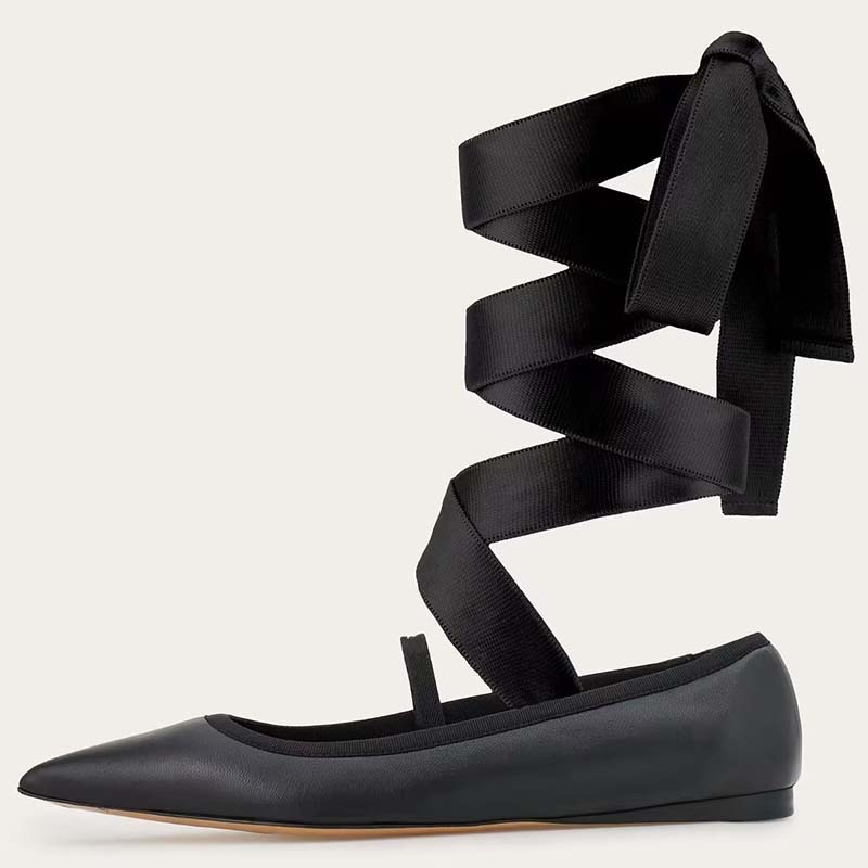 Damskie baleriny, dziecięce i  – Ribbon Tie Heel recenzja i cena