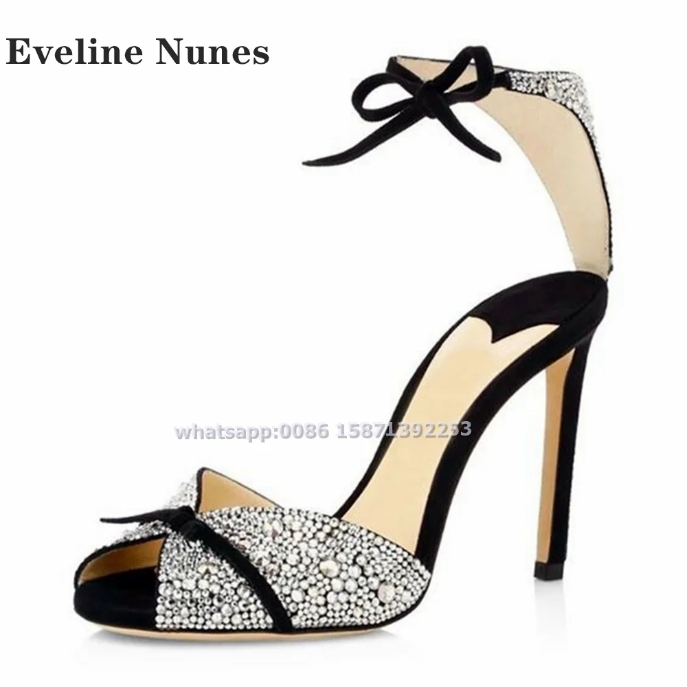 Bow Rhinestone Ankle Strap San – Platform Mule Heel recenzja i cena