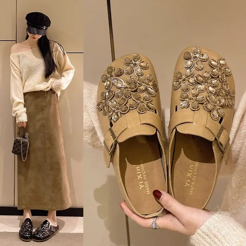 Damskie klapki z kwiatowym wzo – Slip On Mule Flat recenzja i cena