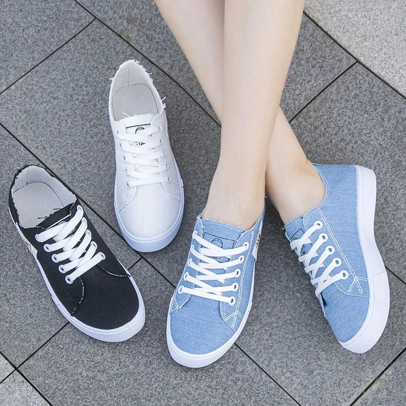 Damskie płócienne sneakersy na – Women Shoes Store recenzja i cena