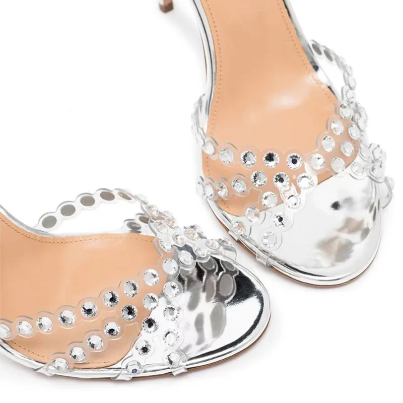 Eleganckie srebrne sandały na  – Platform Mule Heel recenzja i cena
