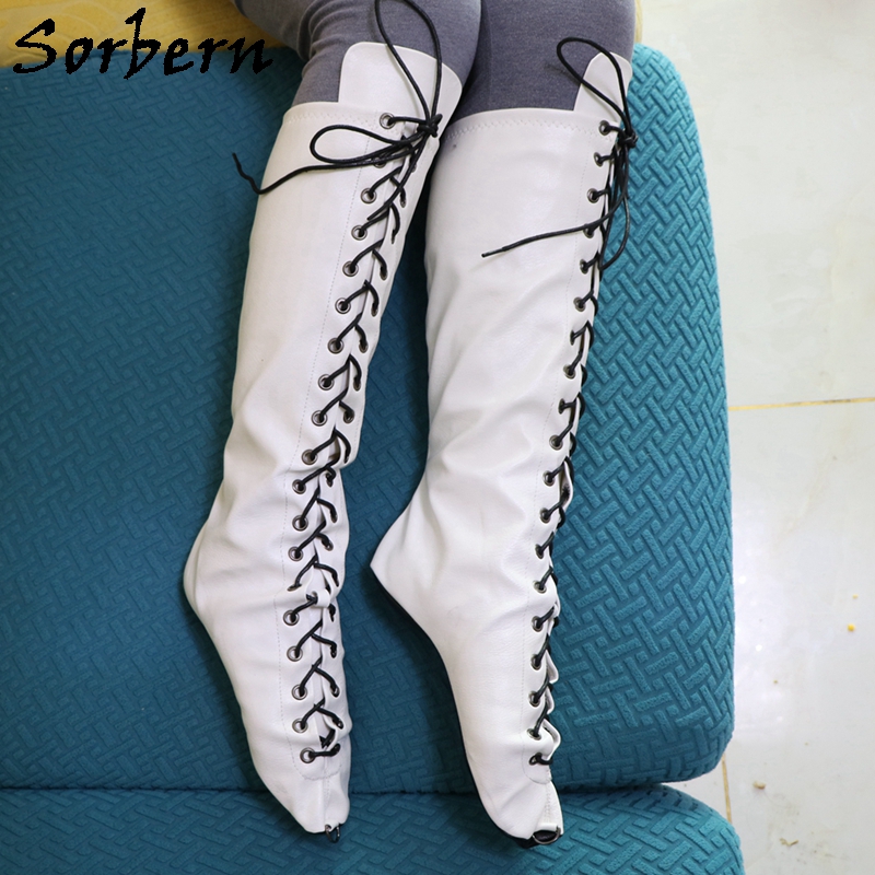 Sorbern White Ballet Heelless  – Women'S Shoes Vegan recenzja i cena