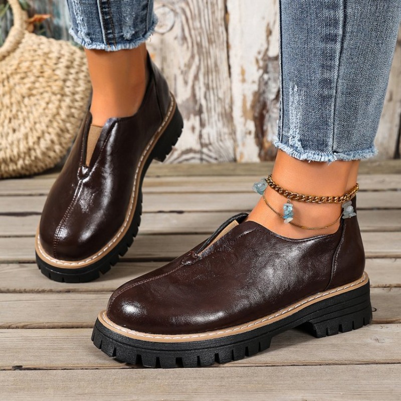 Damskie buty w stylu retro bry – Women'S Shoes Round Toe recenzja i cena