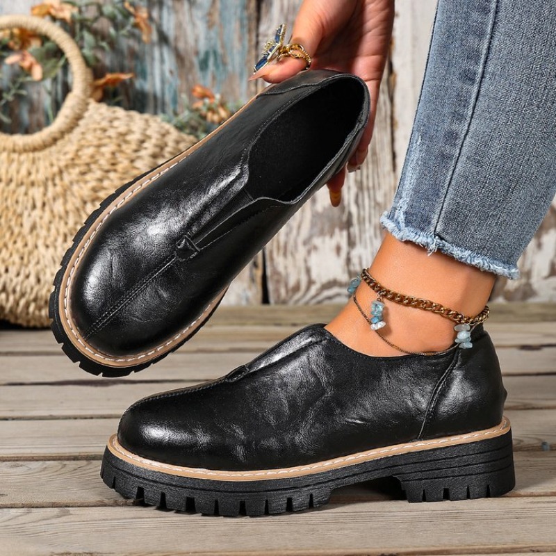 Damskie buty w stylu retro bry – Women'S Shoes Round Toe recenzja i cena