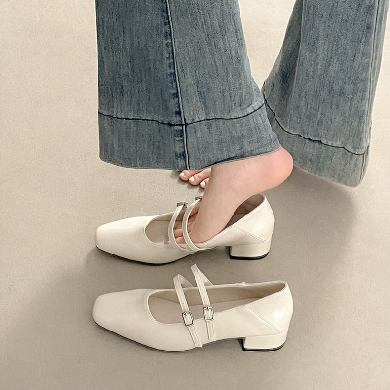 Kwadratowe noski, niski obcas, – Women'S Heels recenzja i cena