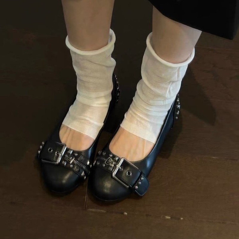 Damskie skórzane buty Mary Jan – Women'S Shoes Round Toe recenzja i cena
