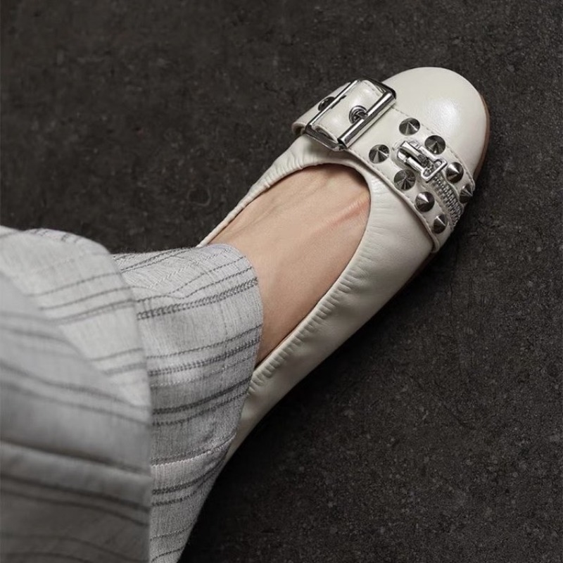 Damskie skórzane buty Mary Jan – Women'S Shoes Round Toe recenzja i cena