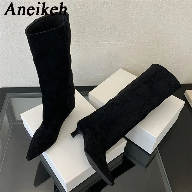 Aneikeh Jesień Zima Szpiczaste – Women'S Shoes Chelsea recenzja i cena