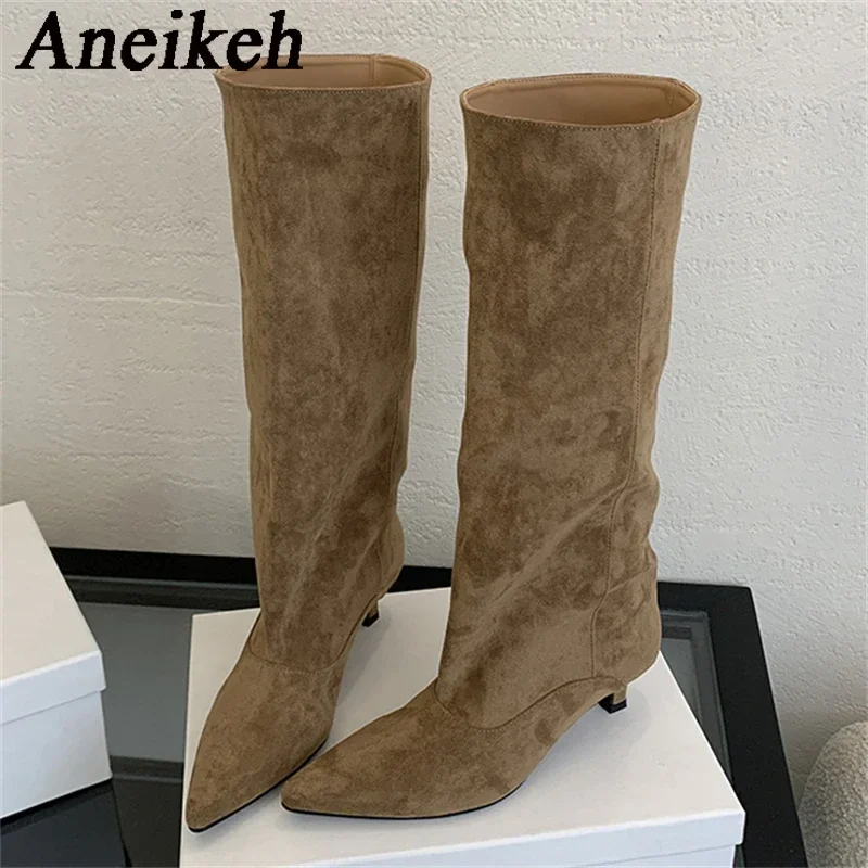 Aneikeh Jesień Zima Szpiczaste – Women'S Shoes Chelsea recenzja i cena