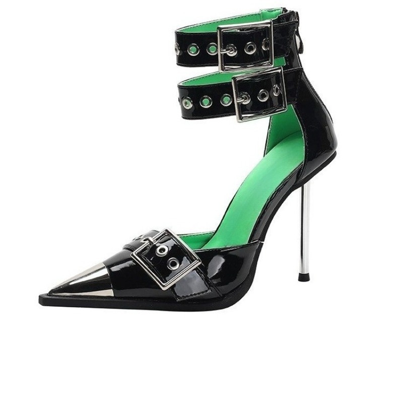 Sandały na szpilce z metalowym – Platform Mule Heel recenzja i cena